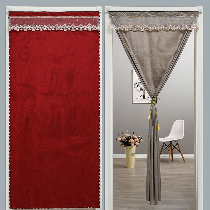 Fabric Door Curtain for Home Use, Bedroom Partition Curtain, Living Room Decorative Curtain, No-Drill Blackout Door and Window Curtain, Dormitory Door Curtain