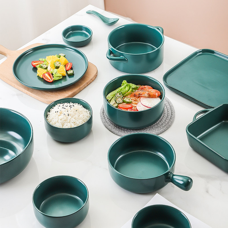 Air Fryer Special Bowl Nordic Ceramic Bowl Home Eating Bowl Creative Soup Noodle Bowl breakfast Small bowl Single rice bowl