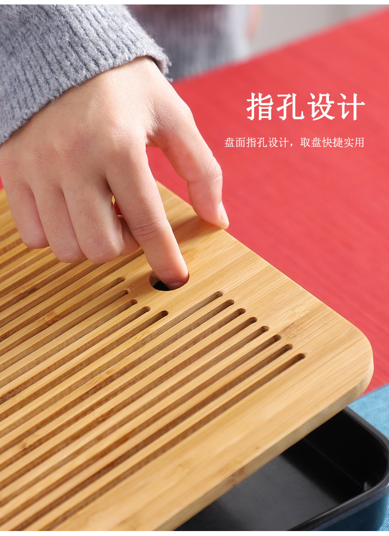 Japanese bamboo tea tray melamine tea sea water type household small tea table work kung fu tea set dry terms plate tray