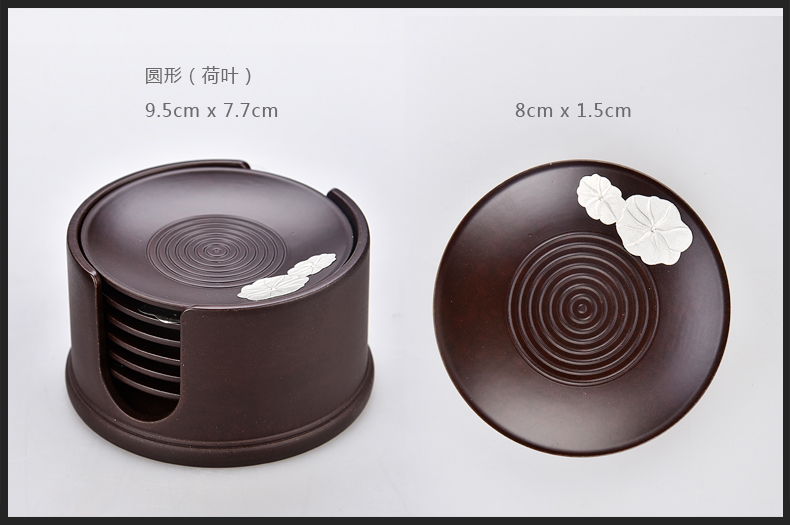 Cup mat kunfu tea Cup insulation pad saucer ebony wood household tea tea accessories of tea saucer