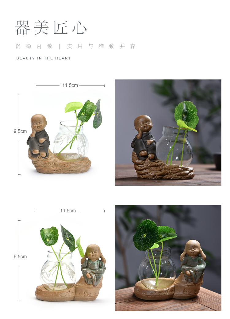 Creative purple sand tea pet office furnishing articles furnishing articles manual hydroponic flower flower implement decorations home plant flowers