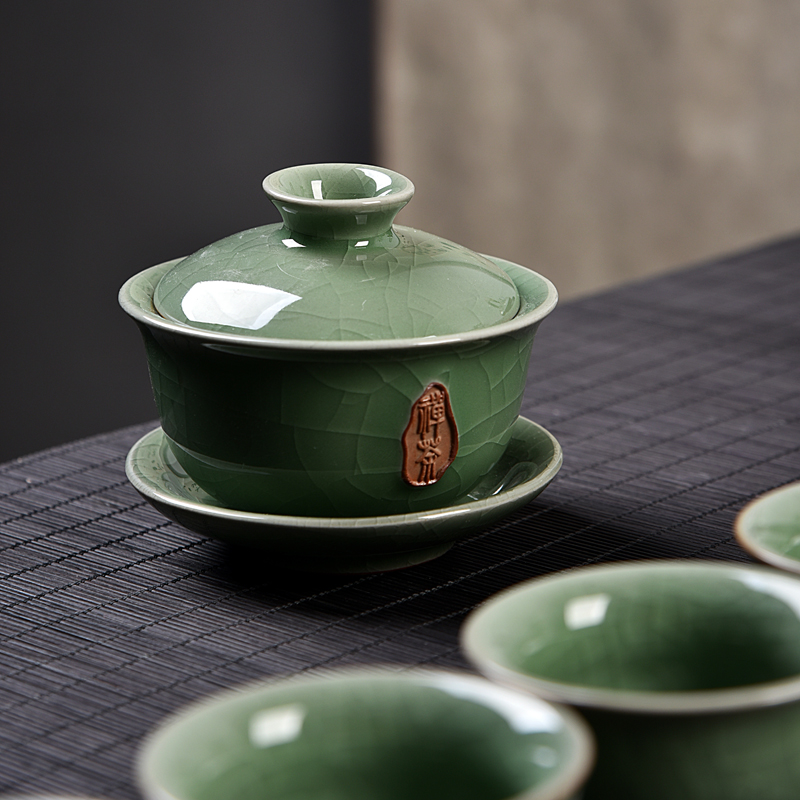 Tea taking can raise can start into the Monkey King up porcelain teapot kung fu Tea set a complete set of Tea cups