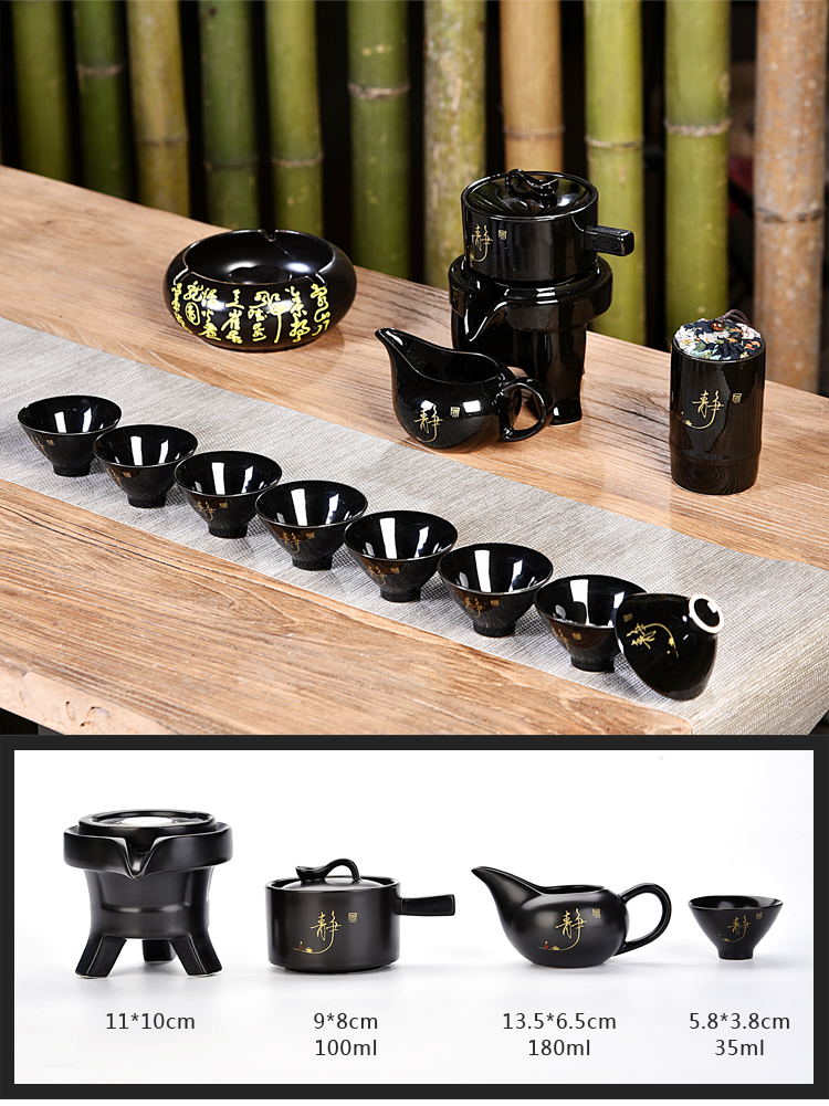 Violet arenaceous lazy tea set suit household contracted and I tea automatically restores ancient ways ideas prevent hot kung fu tea kettle