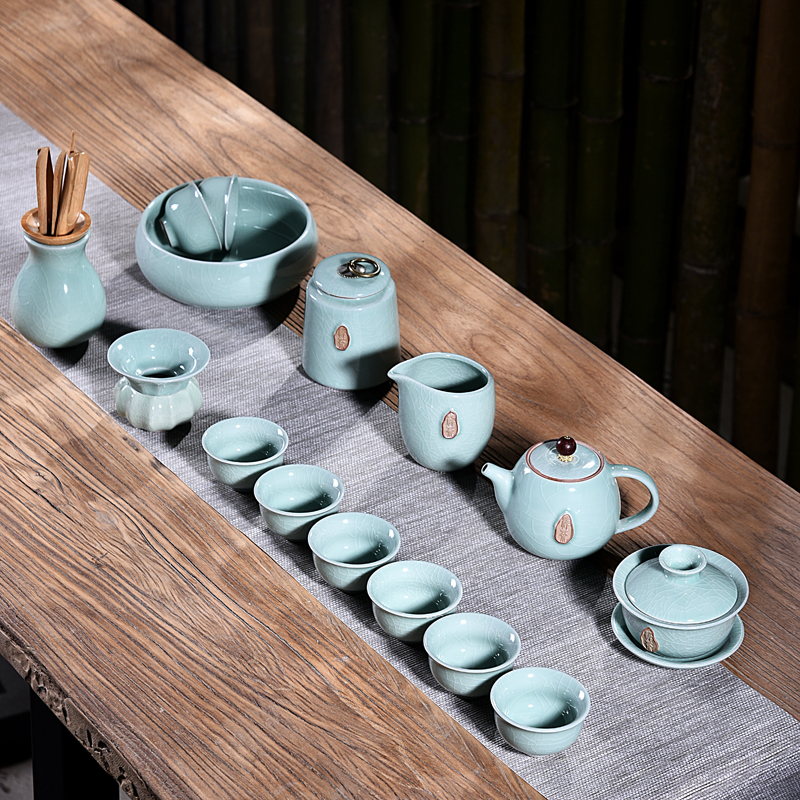 Home Office Geyao Ceramic Tea Set Kung Fu Tea Set Teapot Tea Ceremony Tea Sea Tea Cup Cover Bowl Complete Set