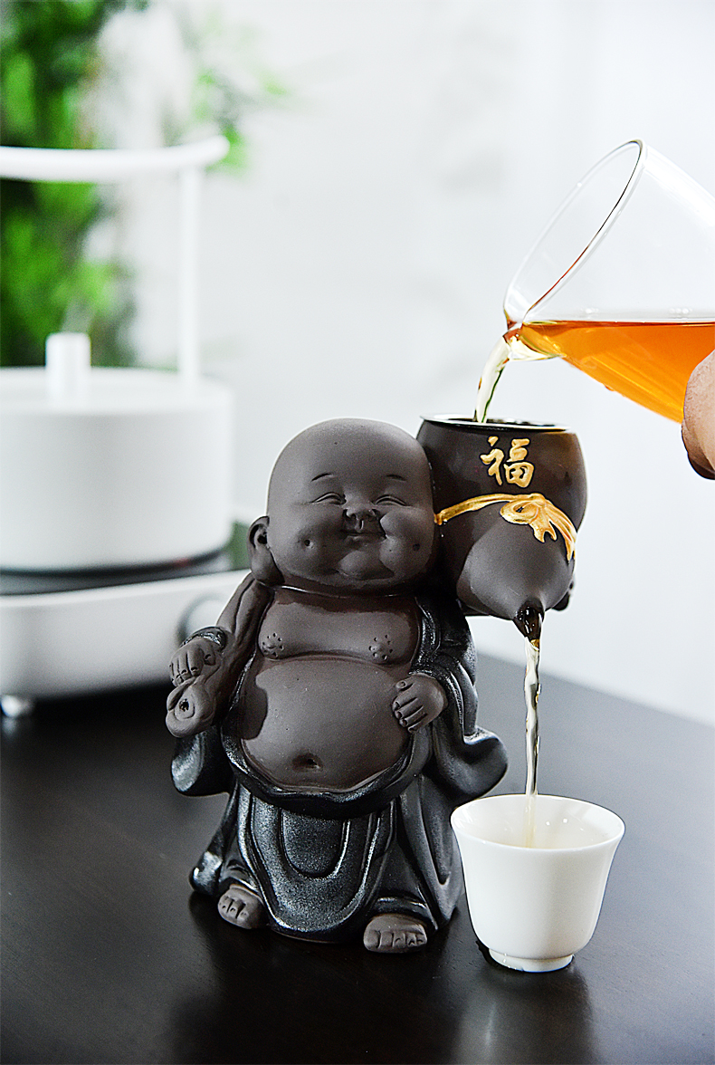 Purple sand tea pet for its ehrs small place water pet lovely maitreya filtering kung fu tea tea tea accessories household