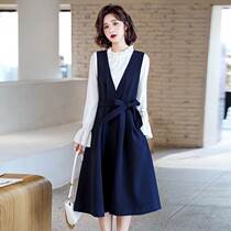 Not even clothesline dresses with a new 2020-autumn fashion Fashion Temperament reduced-age closets Slim Harness Skirt Two Suits