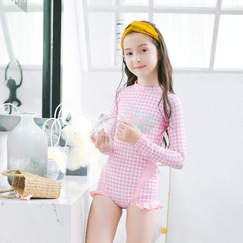 Children's swimsuit CUHK Virgin girl one-piece triangle girl 8-12-15 years old student professional training swimsuit