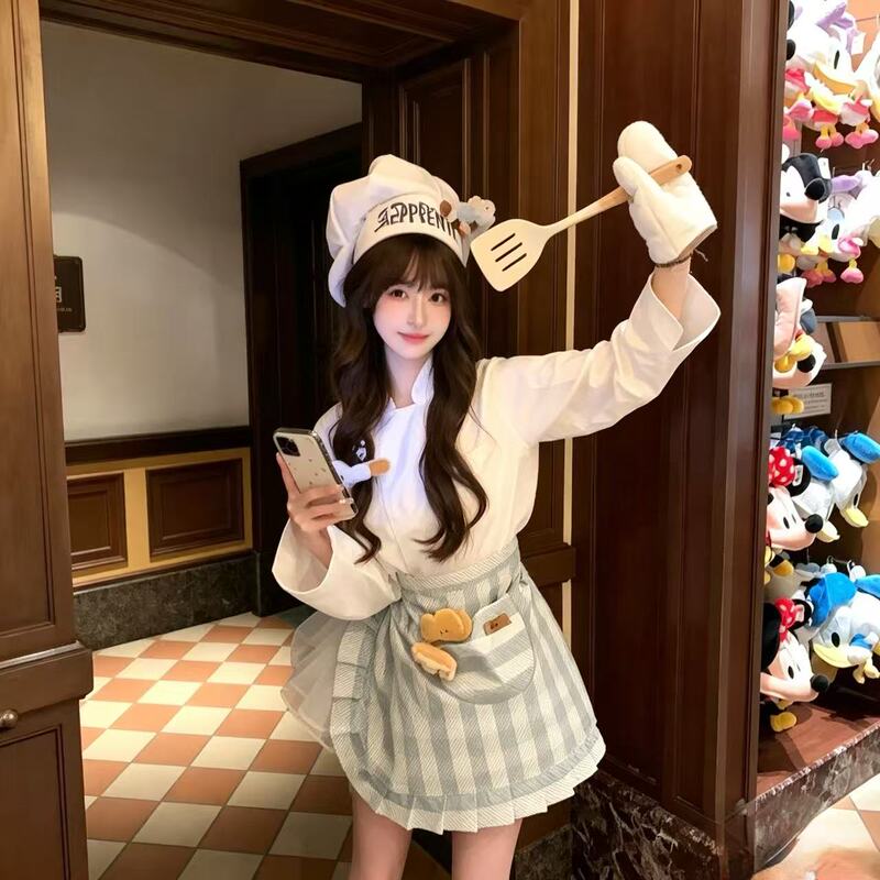 Ratatouille Cosplay Costume Doll Shoulder Pendant Chef Hat Apron Headband Hairpin Hair Clip Halloween Costume Ratatouille Cosplay Costume Doll Shoulder Pendant Chef Hat Apron Headband Hairpin Hair Clip Halloween Costume