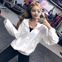 Song station large size sports coat women loose running casual jacket fitness long sleeve yoga clothing spring and summer cardigan