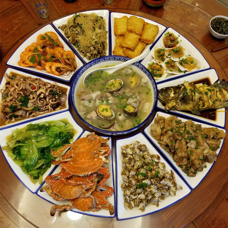 Douyin platter tableware set group round plate brine plate hotel large plate creative round ceramic combination dinner plate