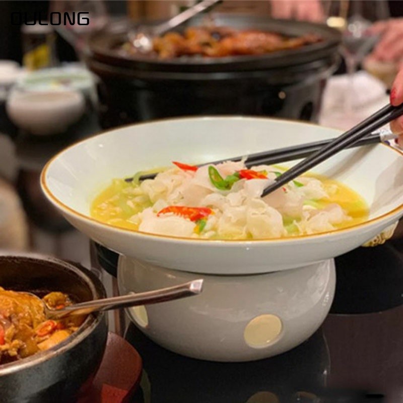 Hotel creative based bright furnace heating furnace insulation dry pot dish dish restaurant tableware ceramic plate Hotel small hot pot