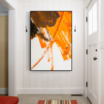 Hand-painted oil painting horizon orange abstract decorative painting living room corridor modern oil painting restaurant porch orange hanging painting