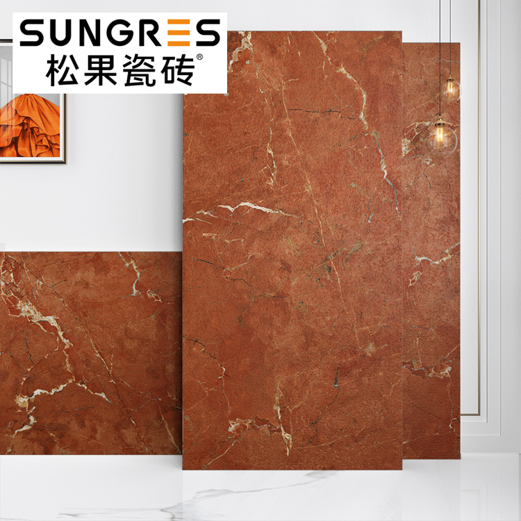 Indian Red Matte Tiles Marble Modern Minimalist Living Room Floor Tiles Bathroom Kitchen Wall Tiles 600 1200