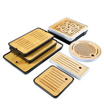 Bamboo tea tray Household simple Japanese tea sea water storage melamine tea tray Dry brewing table tray round square portable