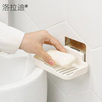 Soap box Free hole wall-mounted paste toilet shelf Household box Soap box Soap box wall drain