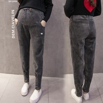 Pregnant Woman Pants Autumn Winter Clothing Plus Suede Thickened Loose large size Outer wearing pants Spring and autumn money for underpants winter sports trousers