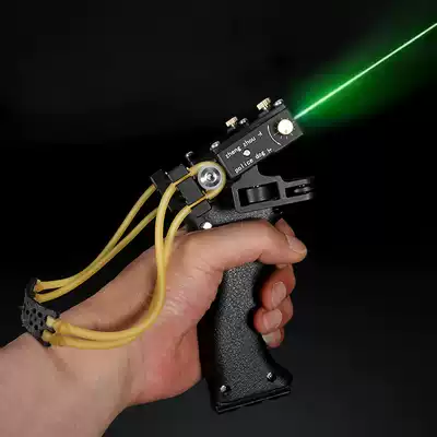 Police dog slingshot Infrared laser high-precision slingshot power fork outdoor fishing artifact High-pressure shooting traditional fish shooting device