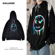 Reflective necroclad mens autumn new loose 100 hitch long sleeve Liancap i jacket ns harbor wind trendy lovers dress blouses