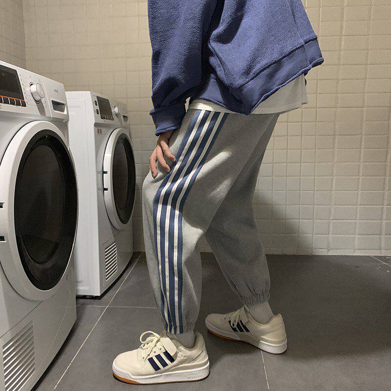 Spring and Autumn 2021 Hong Kong Style Casual Pants Men's Korean Style Trendy Loose All-match Leggings Pants Harem Nine-point Sports Pants