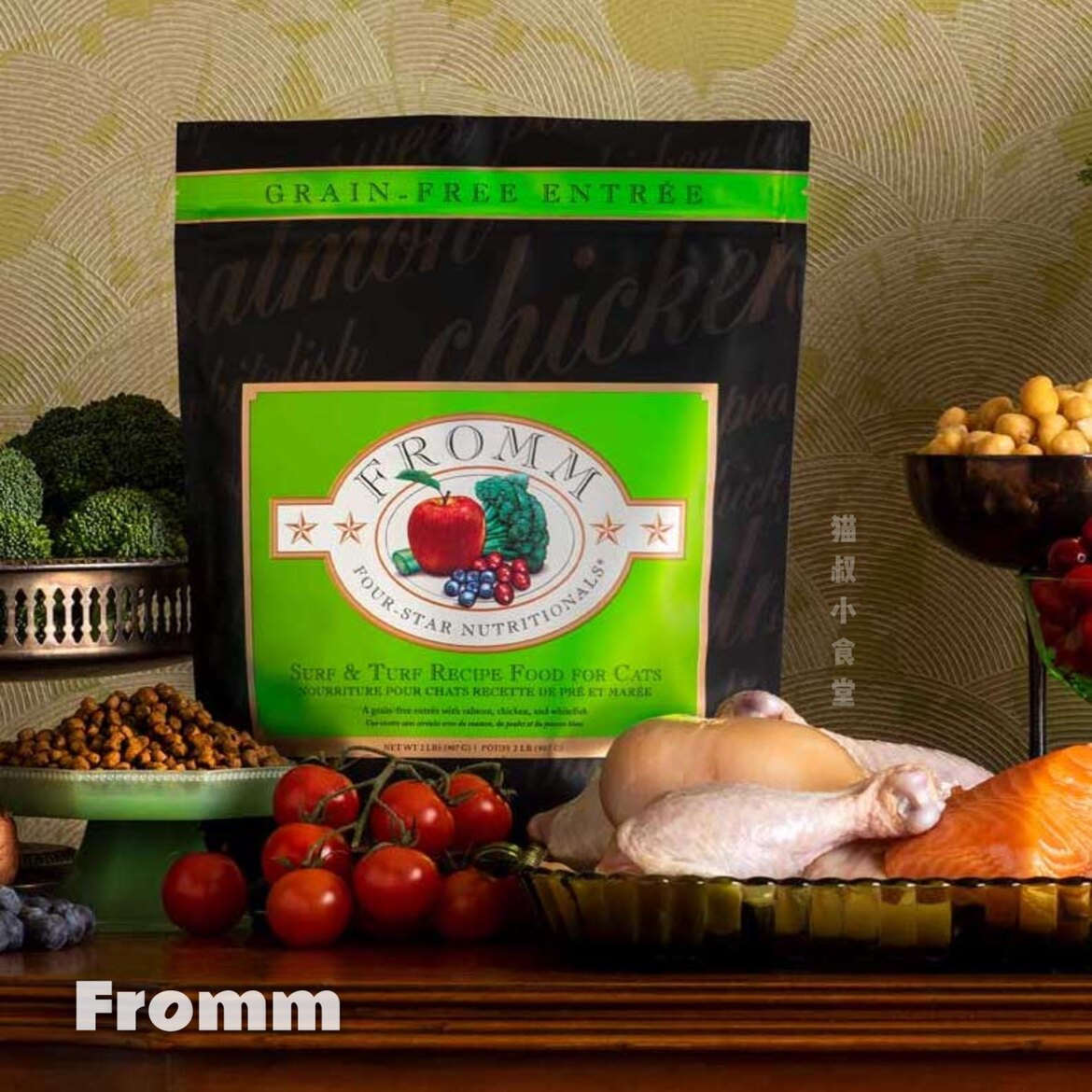 Cat Uncle Fromm Green Foro Cat Food Without Valley Salmon Chicken Duck Meat Vegetables Into Young Cat Whole Cat Food 5 15 Lbs-Taobao