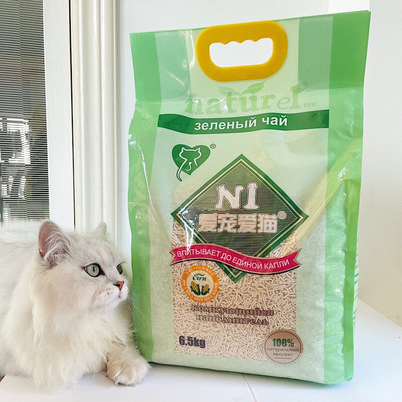 [Official Authorized Store] N1 cat litter activated carbon green tea deodorant dust-free corn tofu cat litter big bag 17 5L