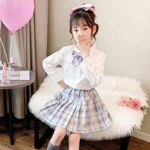 Childrens jk uniform dress female genuine kindergarten Primary School students 12-year-old girl Autumn Middle School uniform set