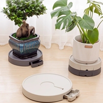 Large water tray thickened invisible pulley drag flower pot tray base with roller mobile universal wheel flower tray tray