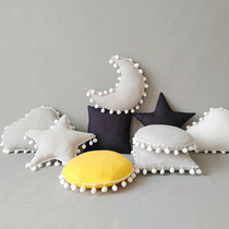 Cotton canvas pillow Nordic ins Wind childrens room tent decoration baby pillow cushion cushion