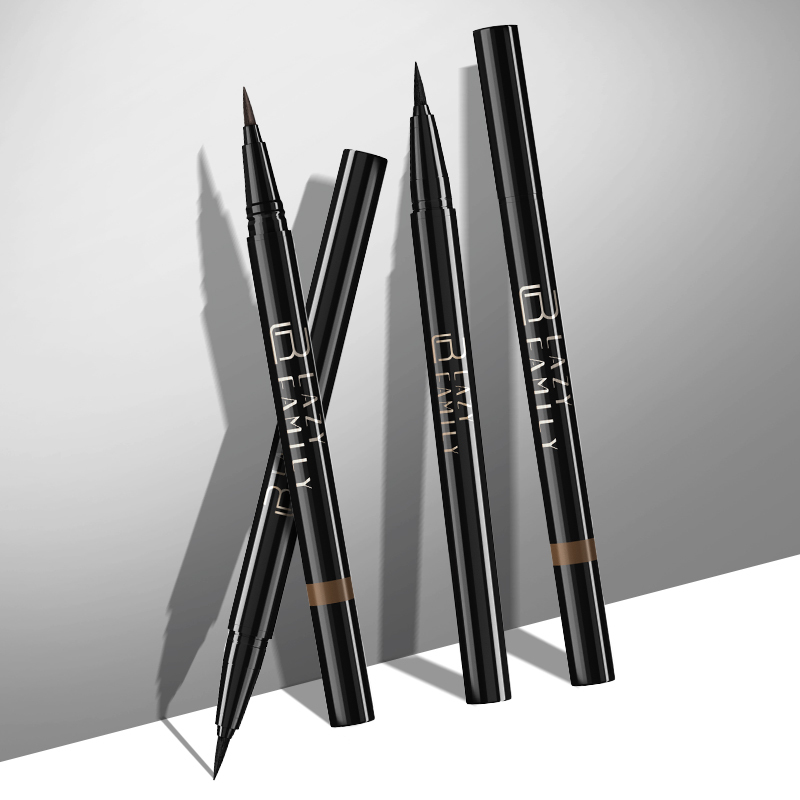 Lazy People's Family's Fine-Tuned Eyeliner Liquid Pen, High-End Waterproof and Oil-Proof, Does Not Smudge, Long-Lasting, Quick-Drying for Beginners
