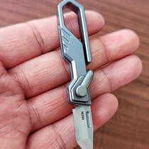 Titanium alloy key chain pendant multifunctional mini combination EDC tool carry out of the box M390 pocket knife