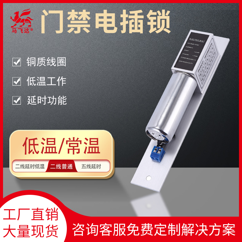 Electric lock 2-wire single door door lock glass door clip password electric bolt lock low temperature delay 12v electric control lock accessories