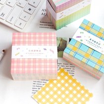 Hands Tent Background Paper Hand Ledger Base Glue Roll Decoration Stickers Fresh Diary Stickler SALT SERIES MATERIAL PLAID