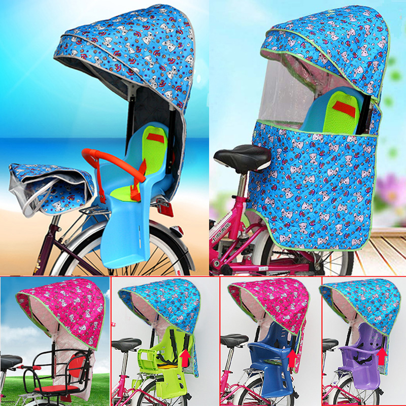 Bicycle children's seat behind rainshaft Electric car Baby seat cotton rainshed heating and wind protection and thickness shed