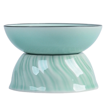 Hand-painted celadon tea filter household simple Kung Fu tea set accessories single tea separator tea filter with filter