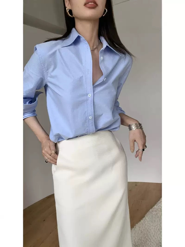 Lj Can Be Worn in All Seasons, Various Styles, Retro Fashionable Right-Shoulder Shirts, Intellectual Sub-Style Shirts, Chic Tops Lj Can Be Worn in All Seasons, Various Styles, Retro Fashionable Right-Shoulder Shirts, Intellectual Sub-Style Shirts, Chic Tops
