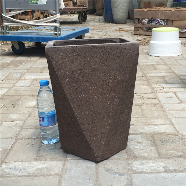 Package mail promotion of rural courtyard oversized element face coarse sand clay POTS landing coarse pottery pot clay composite ceramic L