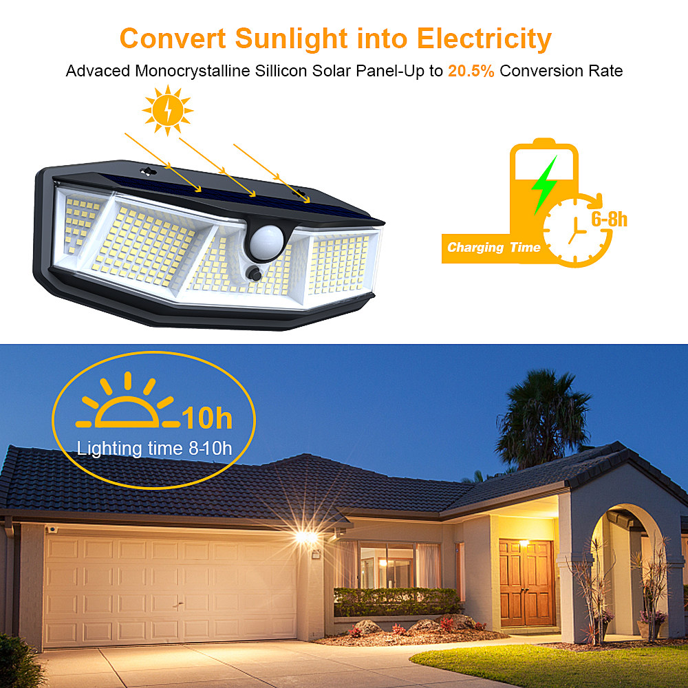 Polymer solar outdoor building waterproof wall lamp courtyard gate garden wall head lighting super bright human induction