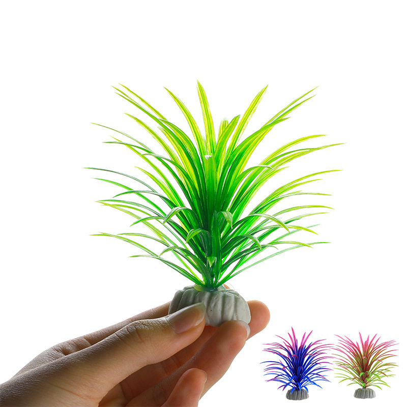 塑料小水草花魚缸裝飾仿真水草假水草柔軟植物水族造景裝飾擺飾