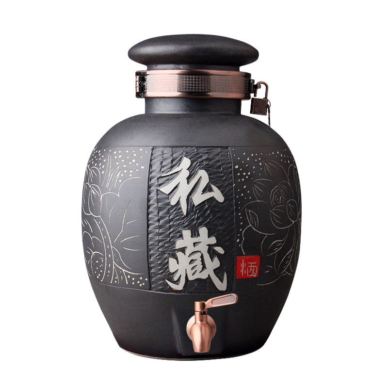 Jingdezhen ceramic terms jar 10 jins 20 jins 30 jins 50 kg archaize carve seal it with hip flask