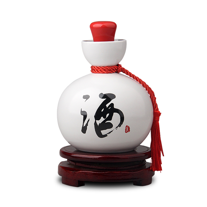 Jingdezhen ceramic bottle 1 catty the packed mercifully jars household sealed flask gift set wine liquor as cans