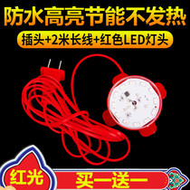 Chinese Lantern power cord 2 m glowing LED 4 m balcony outdoor New Year lantern red lantern wire plug wire