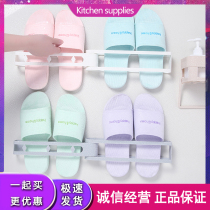 Toilet Hanging Shoe Theiner Free of perforated folding slipper frame Home Multi-layer shoe rack Improvised draining water containing hanging shoe rack