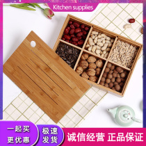 New Years Lunar New Year goods containing box Fruit Pot Bamboo Spring Festival with cover Fruit Box Fields Garden Wind Candy Nut Tray Snacks Storage Box