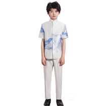 2024 New Boys Performance Clothes Chinese Style Childrens Cantata Piano Performance High-End Childrens Day Performance Clothes Summer