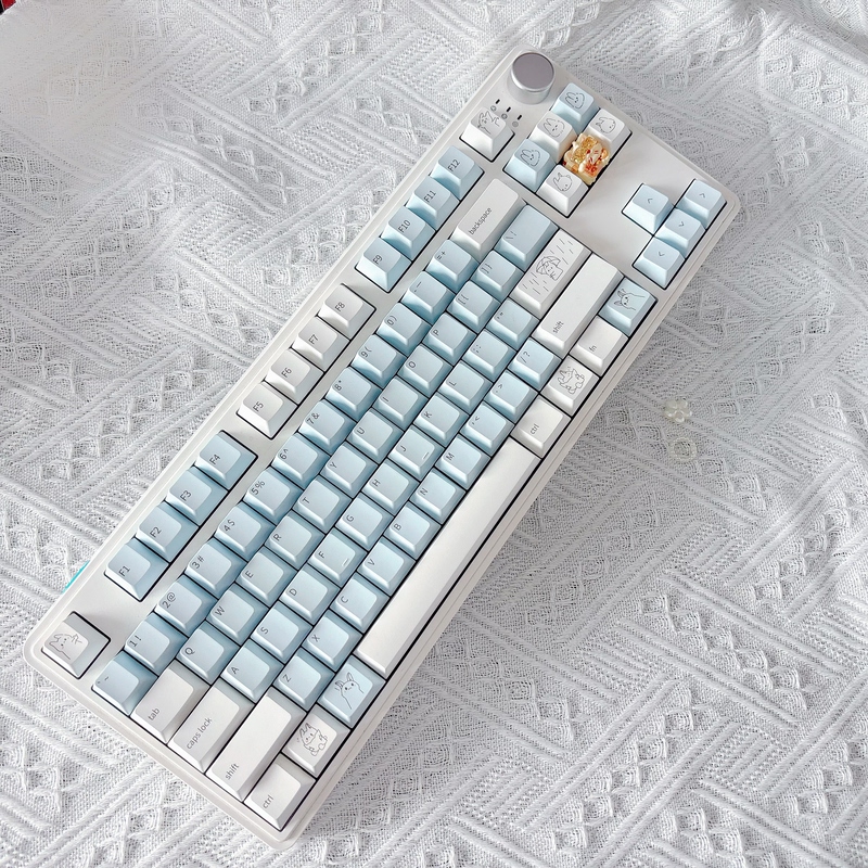 Original Rabbit-Chan Little Blue Original Factory Keycaps Pbt Dye-Sublimation Mechanical/Magnetic Switch Universal Keyboard Keycaps 173 Keys