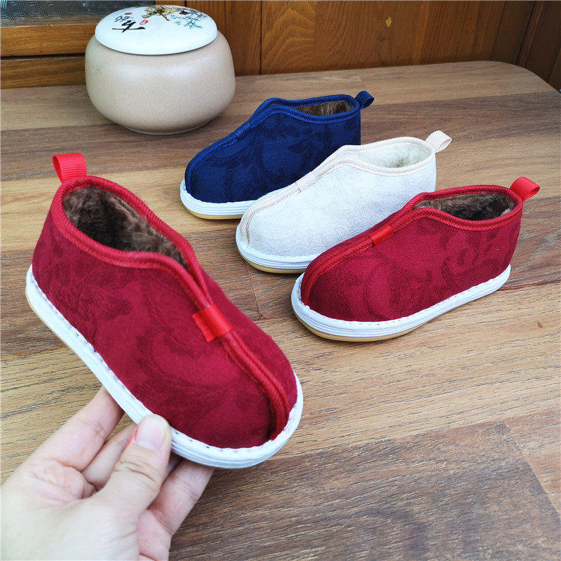 Old Beijing Boy Hanfu Shoes Shoes Children Handmade Cloth Shoes Baby Chinese Babies Thousands Of Layers Bottom Breathable Cloth Shoes Spring