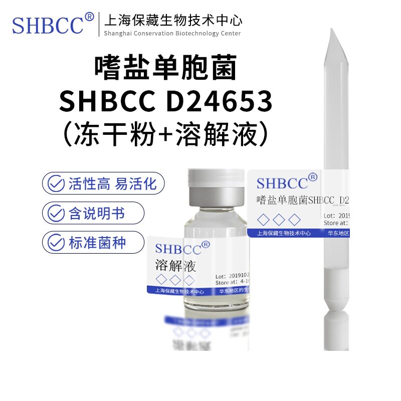 嗜盐单胞菌SHBCC D24653冻干粉非模式生物SM琼脂培养基37度培养