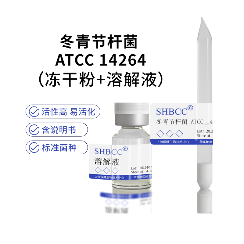 包邮 冻干粉 冬青节杆菌 ATCC 14264 0代菌种培养服务