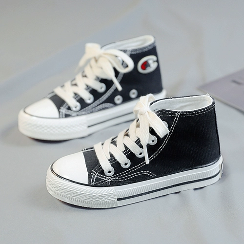 Детские тканевые туфли, высокая белая обувь для мальчиков для раннего возраста, коллекция 2021, в корейском стиле