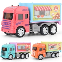 Childrens inertial return car cartoon can open the door Burger ice cream mini sale car baby boys and girls toys